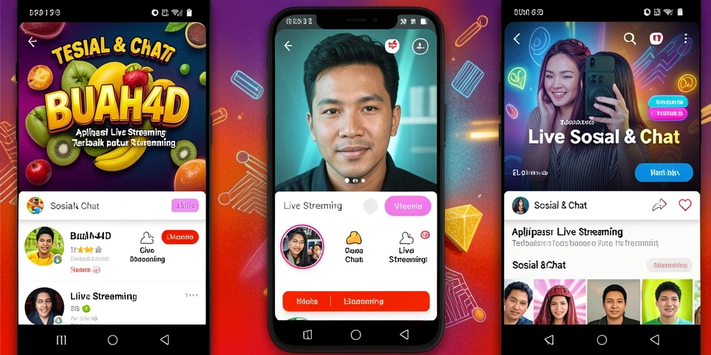 Tampilan antarmuka BUAH4D yang interaktif pada saat Live Streaming.