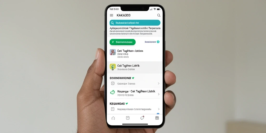 Tampilan antarmuka KAKA303 untuk cek tagihan listrik yang simpel dan efektif.