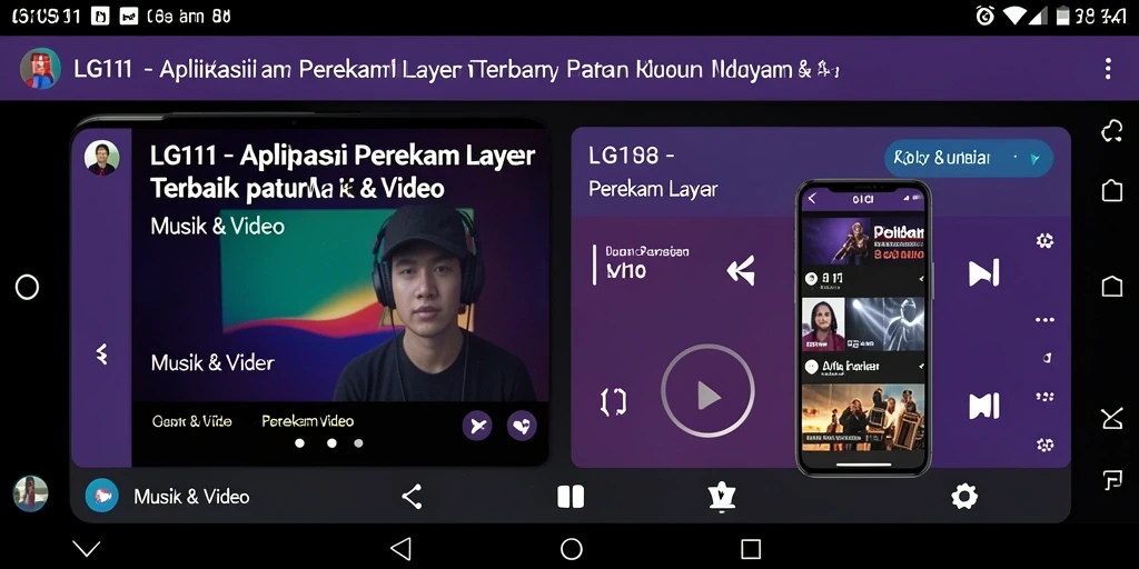 Tampilan antarmuka LG111 saat merekam layar perangkat.