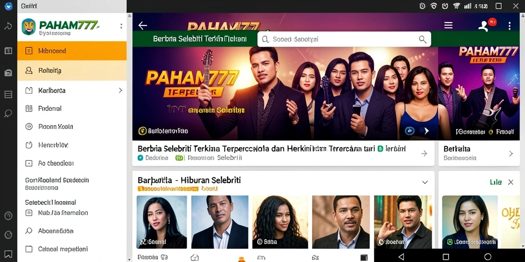 Antarmuka PAHAM777 yang menarik dan informatif tentang selebriti.