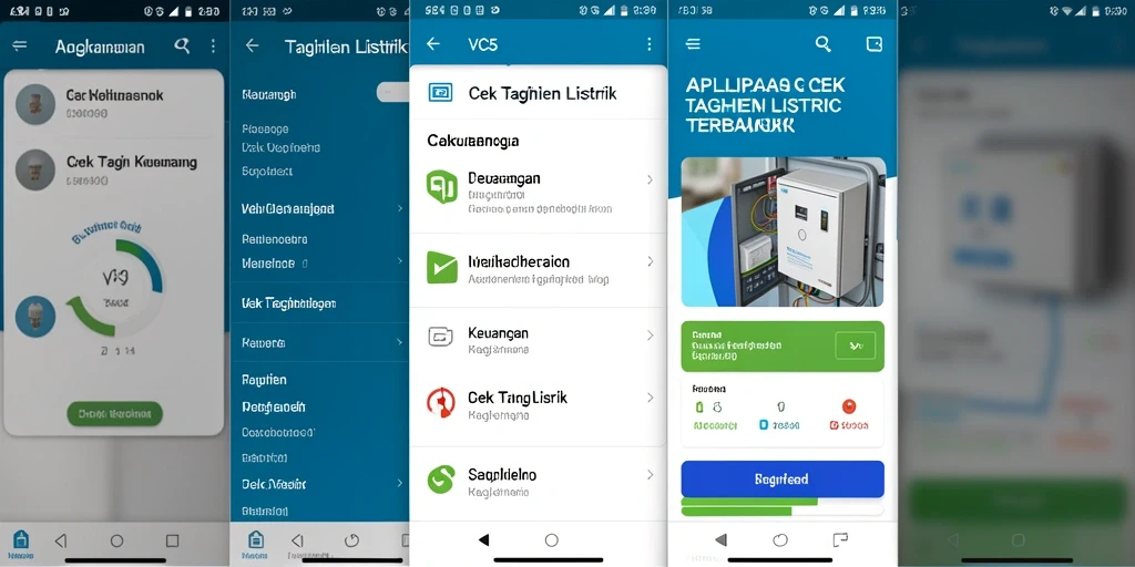 Tampilan utama aplikasi VC5 untuk cek tagihan listrik secara cepat.